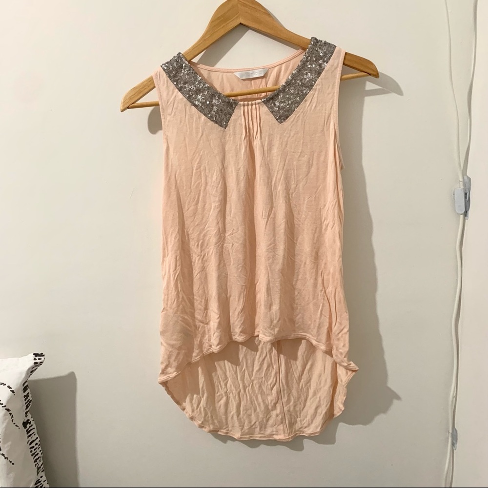 PROMOD SEQUIN PETER PAN TOP